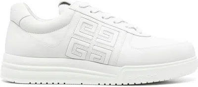 Givenchy Monogram-pattern Leather Sneakers In White
