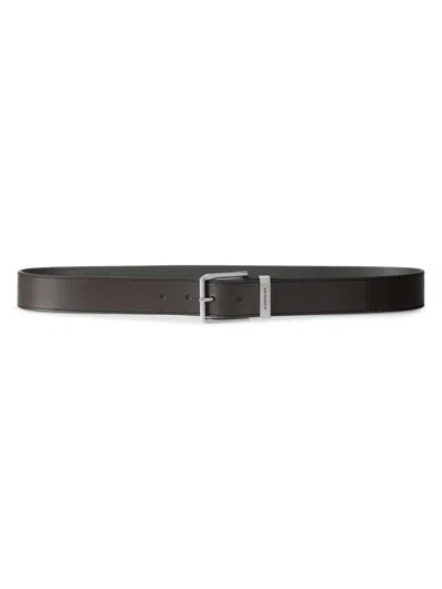 Givenchy Men's Gentleman Belt In Leather In Ebony Brown