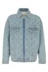 Givenchy Light Blue Cotton Jacket In Blue