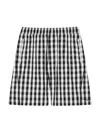 Givenchy Gingham Bermuda Shorts In Cotton In White