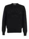 Givenchy Mens Black Logo-embroidered Crewneck Knitted Cotton Jumper Xl In Multi