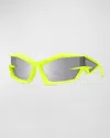Givenchy Men's Giv Cut Nylon Wrap Sunglasses In Green