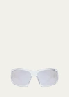 Givenchy Men's Giv Cut Rectangle Sunglasses In Crystal Smoke Mir