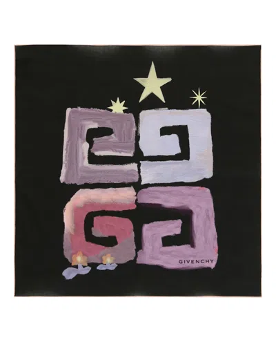 Pre-owned Givenchy Men's  4g Logo Bandana In Black