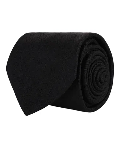 Pre-owned Givenchy Men's  4g Monogram Tie In Black