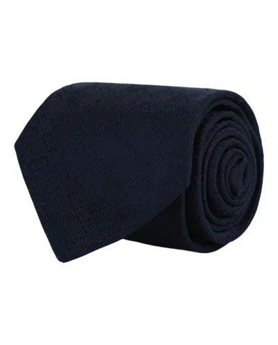 Pre-owned Givenchy Men's  4g Monogram Tie In Night Blue