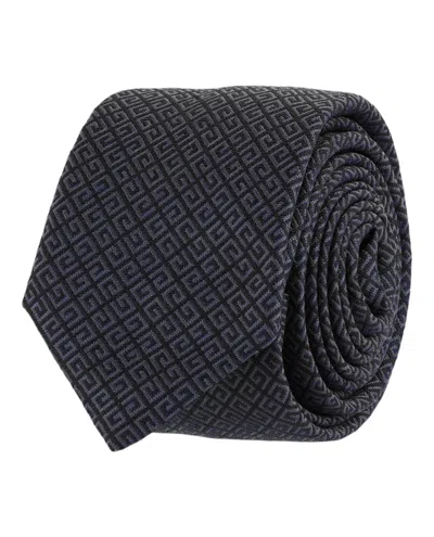 Pre-owned Givenchy Men's  4g Silk Tie In Black