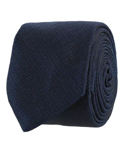 Pre-owned Givenchy Men's  4g Silk Tie In Navy/blue