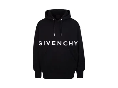 Pre-owned Givenchy Men's  4g Slim Fit Hoodie In Black/white In Multi