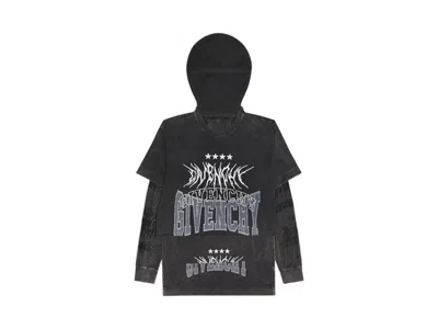 Pre-owned Givenchy Men's  Allinone Balaclava T-shirt In Grey