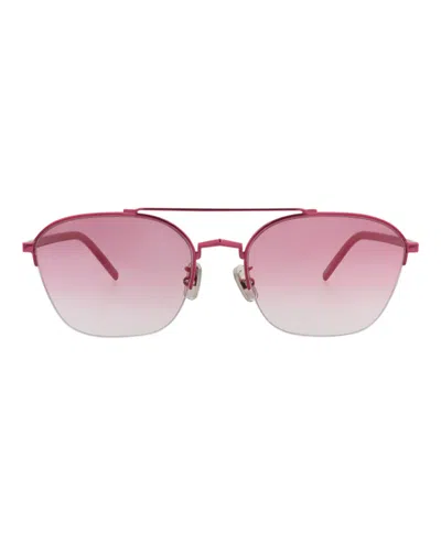 Pre-owned Givenchy Men's  Aviatorframe Metal Sunglasses In Pink Pink Violet (gv40004u/57/72z)
