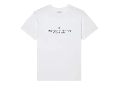 Pre-owned Givenchy Men's  Classic Fit In 1952 Printed T-shirt In White/black