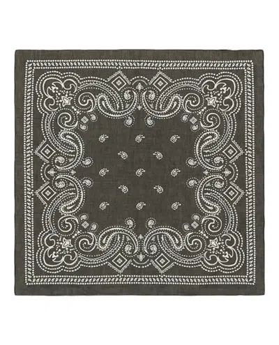 Pre-owned Givenchy Men's  Cotton Printed Bandana In Black White In Multi