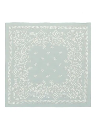 Pre-owned Givenchy Men's  Cotton Printed Bandana In Sky Blue White