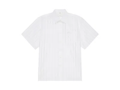Pre-owned Givenchy Men's  Cotton Voile With Stripes Shirt In White