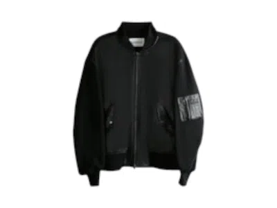 Pre-owned Givenchy Men's  Couture Seam Bomber Jacket In Black