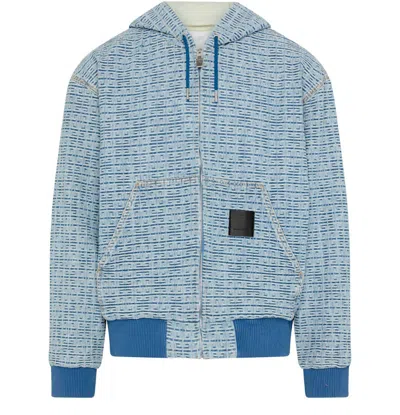 Pre-owned Givenchy Men's  Denim Hooded Jacket In Blue