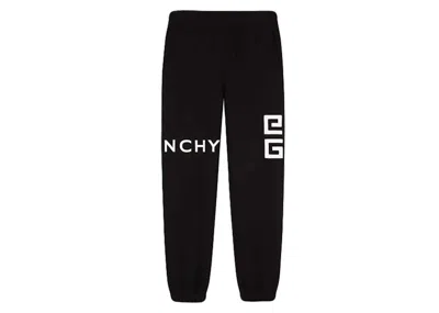 Pre-owned Givenchy Men's  Embroidered Joggers In Black/white In Multi