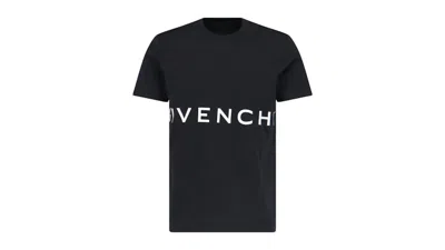 Pre-owned Givenchy Men's  Embroidered Logo Oversized T-shirt In Black