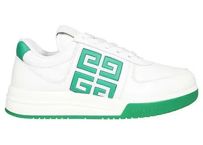 Pre-owned Givenchy Men's  G4 Logo Sneaker Sneakers In White/green