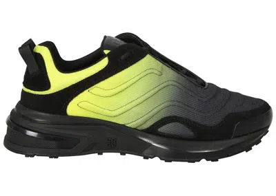 Pre-owned Givenchy Men's  Gv 1 Sneakers In Black/yellow In Multi