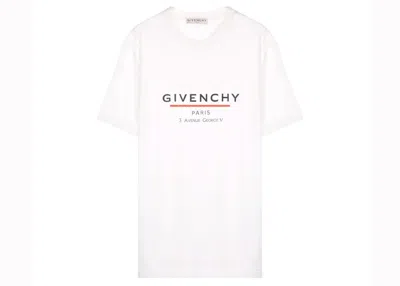 Pre-owned Givenchy Men's  Label Oversized T-shirt In White
