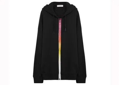 Pre-owned Givenchy Men's  Logo Trim Hoodie In Black