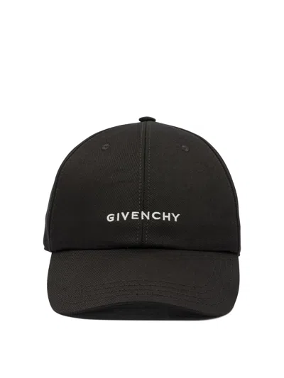 Givenchy Round Visor Cap With Embroidered Logo In Black