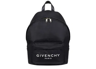 Pre-owned Givenchy Men's  Paris Backpack Nylon In Black