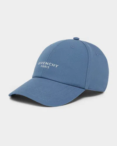 GIVENCHY MEN'S GIVENCHY PARIS COTTON EMBROIDERED SIX-PANEL BASEBALL CAP
