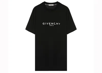 Pre-owned Givenchy Men's  Paris Oversized T-shirt In Black