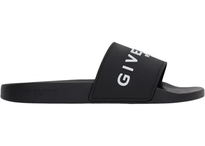 Pre-owned Givenchy Men's  Paris Slide Sandals Sneakers In Black