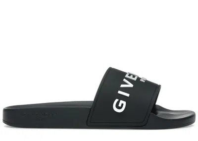 Pre-owned Givenchy Men's  Paris Slide Sandals Sneakers In Black
