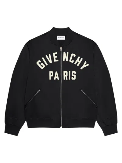 Givenchy Men's  Paris Zipped Blouson In Satin In Black