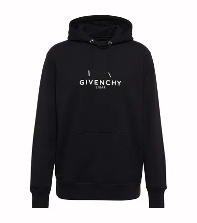 Pre-owned Givenchy Men's  Reverse Hoodie In Fleece In Black
