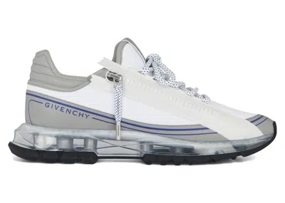 Pre-owned Givenchy Men's  Spectre Zip Sneakers In White/blue