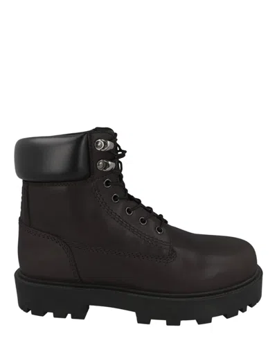Pre-owned Givenchy Men's  Storm Laceup Boots Sneakers In Black