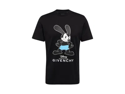 Pre-owned Givenchy Men's  X Disney Mickey Printed Cotton T-shirt In Black