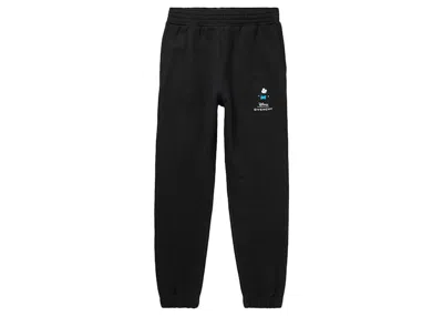 Pre-owned Givenchy Men's  X Disney Oswald Tapered Embroidered Sweatpants In Black