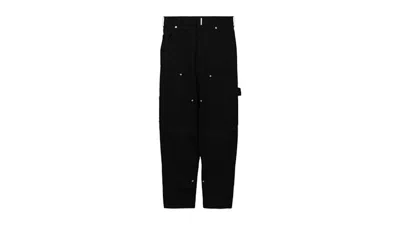 Pre-owned Givenchy Men's  Zipoff Carpenter Jeans In Black