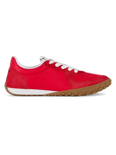 Givenchy Glide Sneakers In Nylon And Suede In Red