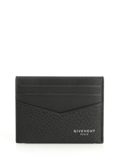 Givenchy Men Grained Leather Card Holder In Black