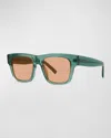 Givenchy Men's Rectangular 55mm Acetate Sunglasses In Light Green Roviex