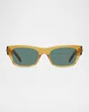 Givenchy Men's Gv One Acetate Rectangle Sunglasses In Green