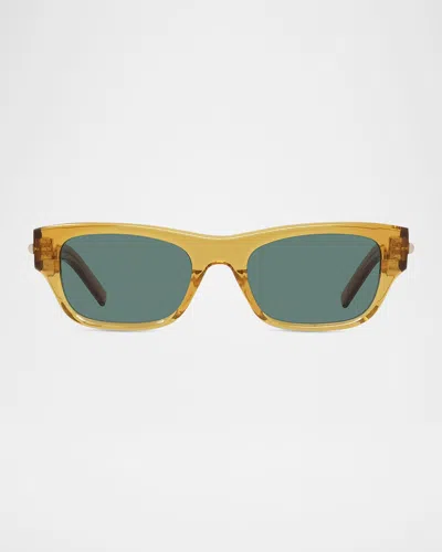Givenchy Men's Gv One Acetate Rectangle Sunglasses In Green