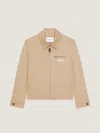 Givenchy Harrington Logo-patch Jacket In Gold