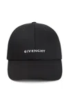 Givenchy Round Visor Cap With Embroidered Logo In Black