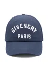 Givenchy Round Visor Cap With Prominent Logo In Blue