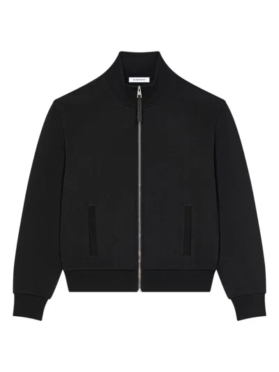 Givenchy Herringbone Sweatshirt With  Jacquard In Black