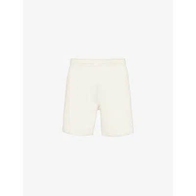 Givenchy Mens Ivory 4g Logo-embroidered Cotton-jersey Shorts